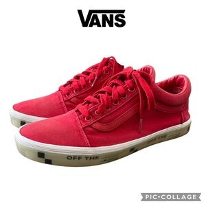 Vans Men Old Skool otw Foxing Translucent Racing Red sneakers shoes size 12